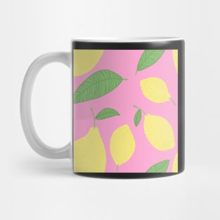 Graphic lemon on pink Mug